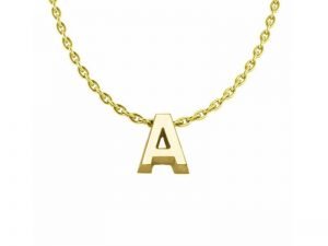 Gouden minioro sieraden kopen ketting met letter